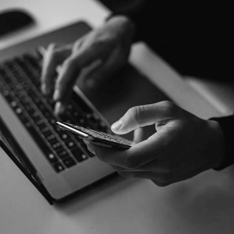A customer reviewing a digital vehicle service record